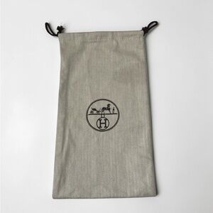 HERMES -  Cotton Drawstring Dust bag  - Cream